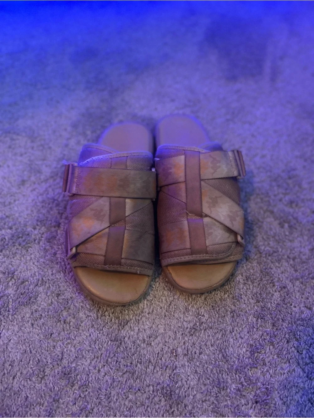 Kappa Men’s Slip-On Sandals in Brown and Tan